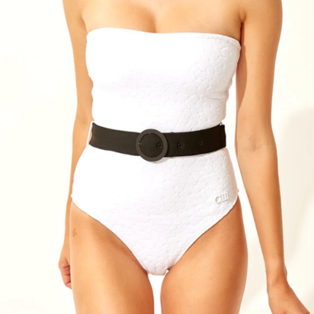 BRAND NEW Solid & Striped: The Madeline Belt Floral One-Piece